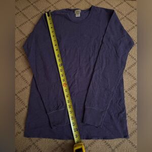 LL Bean thick thermal top in purple S